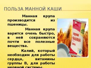 Манная каша польза и вред для ребенка комаровский