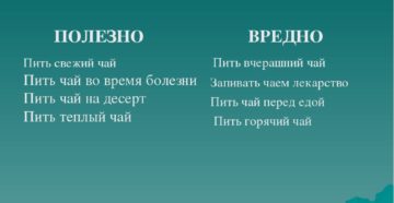 Чай польза и вред в какое время пить