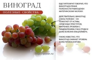 Виноград польза и вред для организма витамины