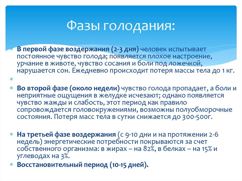 Голодание один день в неделю польза и вред